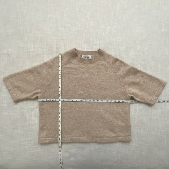 & Other Stories Alpaca Blend Knitted Beige Sweater Crew Neck Top Size M NEW - Picture 6 of 16